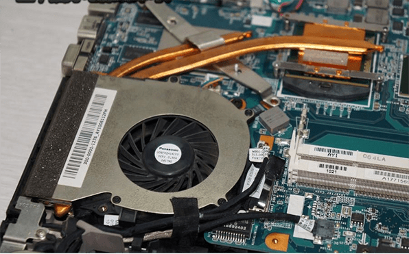 reinstall the cooling fan and fix it with screws